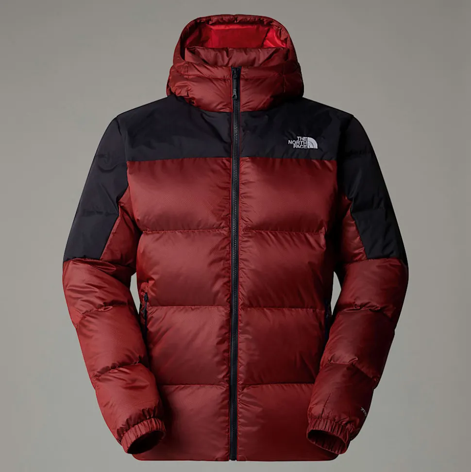 Shop The North Face Diablo 2.0 Dunjakke Med Hætte Til Herrer High Risk Red Black Heather-TNF Black