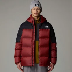 Shop The North Face Diablo 2.0 Dunjakke Med Hætte Til Herrer High Risk Red Black Heather-TNF Black