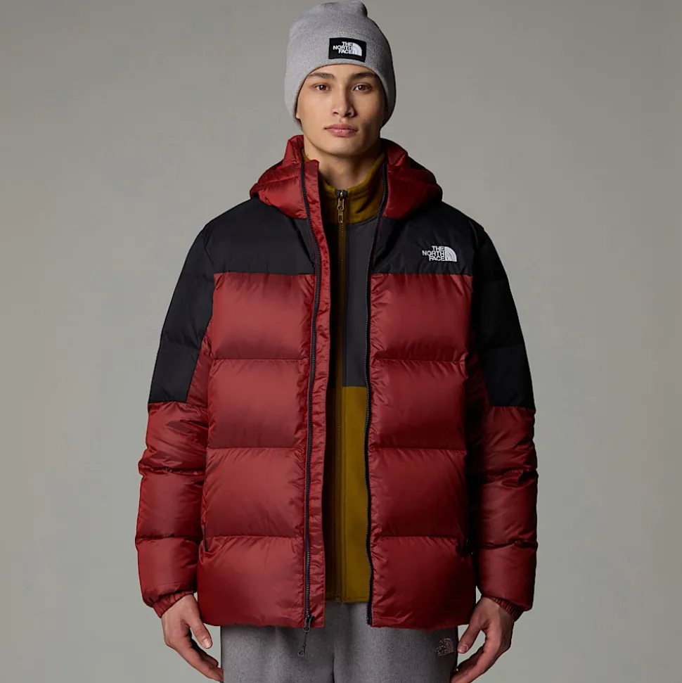 Shop The North Face Diablo 2.0 Dunjakke Med Hætte Til Herrer High Risk Red Black Heather-TNF Black