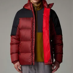 Shop The North Face Diablo 2.0 Dunjakke Med Hætte Til Herrer High Risk Red Black Heather-TNF Black