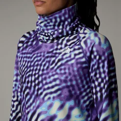 Best The North Face Dragline Baselayer T-shirt Med Lange ærmer Til Damer Peak Purple The Lift Print