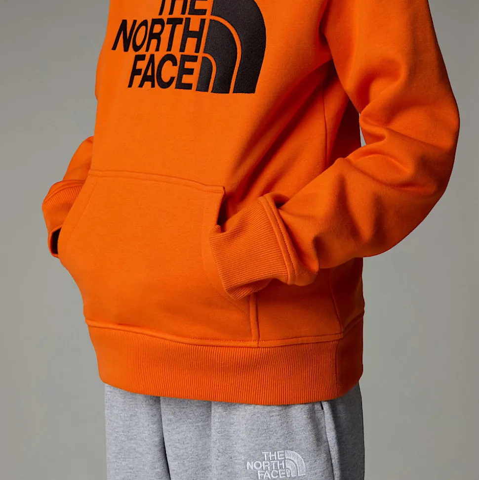 Cheap The North Face Drew Peak Hættetrøje Til Drenge TNF Orange