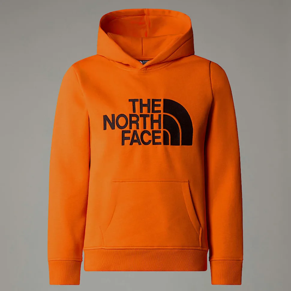 Cheap The North Face Drew Peak Hættetrøje Til Drenge TNF Orange