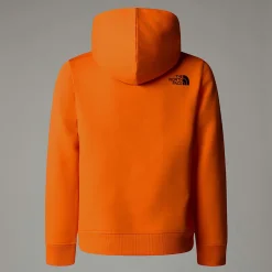 Cheap The North Face Drew Peak Hættetrøje Til Drenge TNF Orange