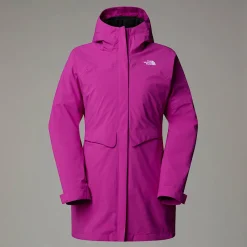 Fashion The North Face DryVent™ Mono Triclimate 3-i-1 Parka Til Damer Deep Mulberry-TNF Black
