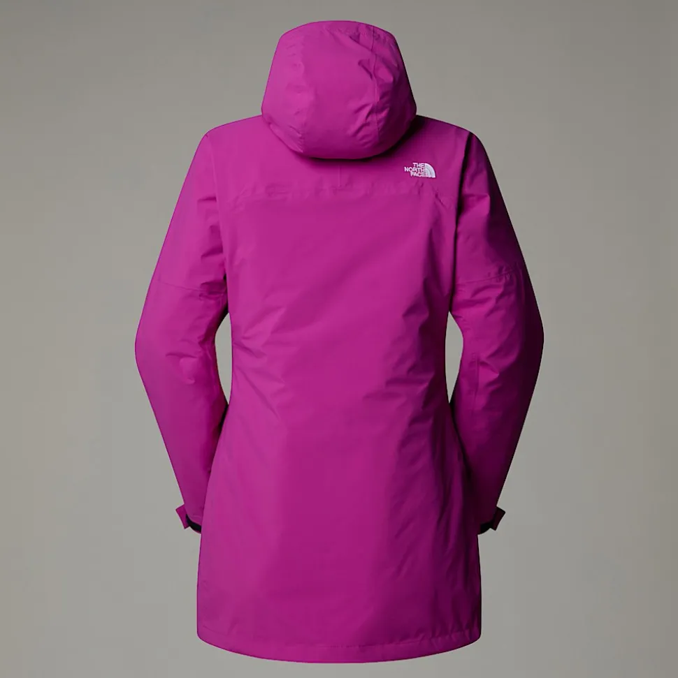 Fashion The North Face DryVent™ Mono Triclimate 3-i-1 Parka Til Damer Deep Mulberry-TNF Black