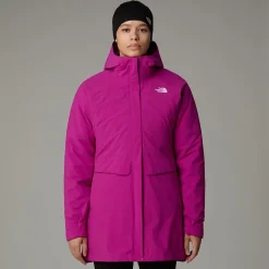 Fashion The North Face DryVent™ Mono Triclimate 3-i-1 Parka Til Damer Deep Mulberry-TNF Black