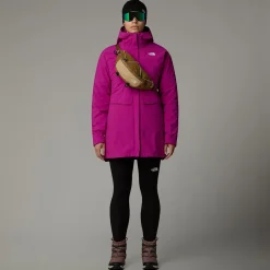 Fashion The North Face DryVent™ Mono Triclimate 3-i-1 Parka Til Damer Deep Mulberry-TNF Black