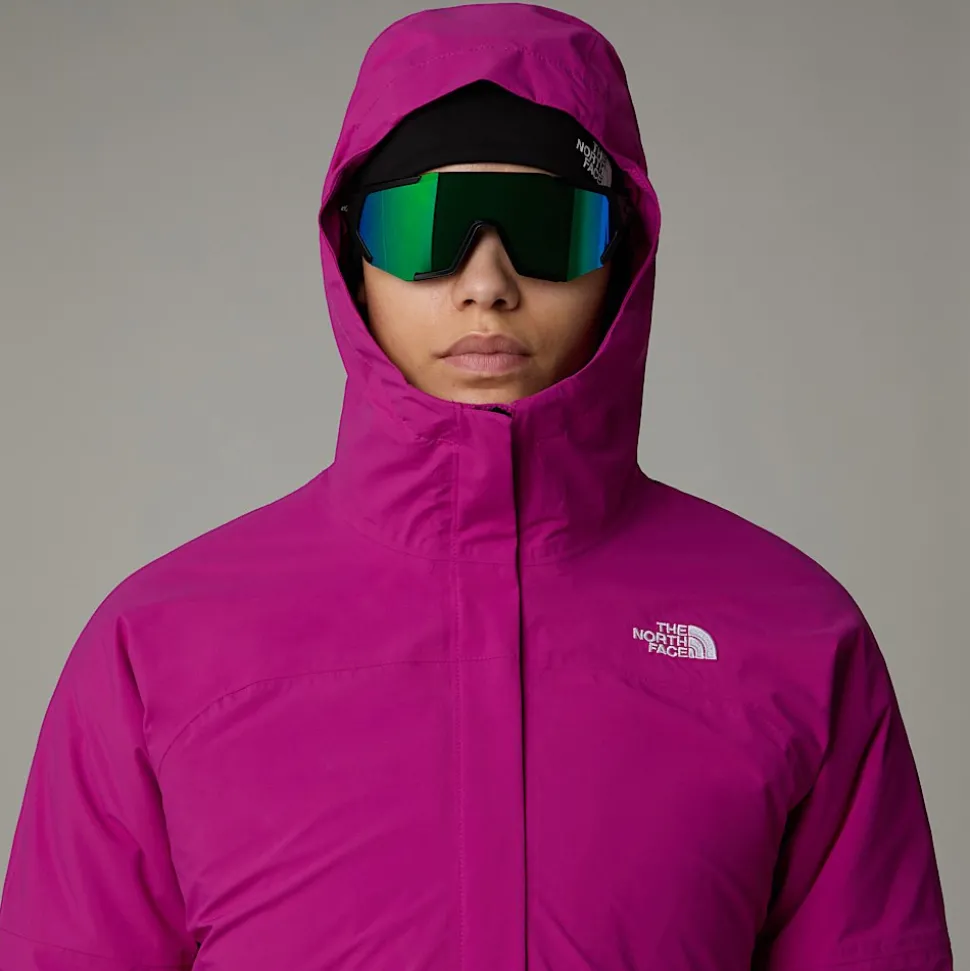 Fashion The North Face DryVent™ Mono Triclimate 3-i-1 Parka Til Damer Deep Mulberry-TNF Black
