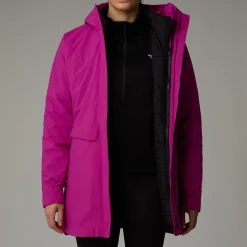 Fashion The North Face DryVent™ Mono Triclimate 3-i-1 Parka Til Damer Deep Mulberry-TNF Black