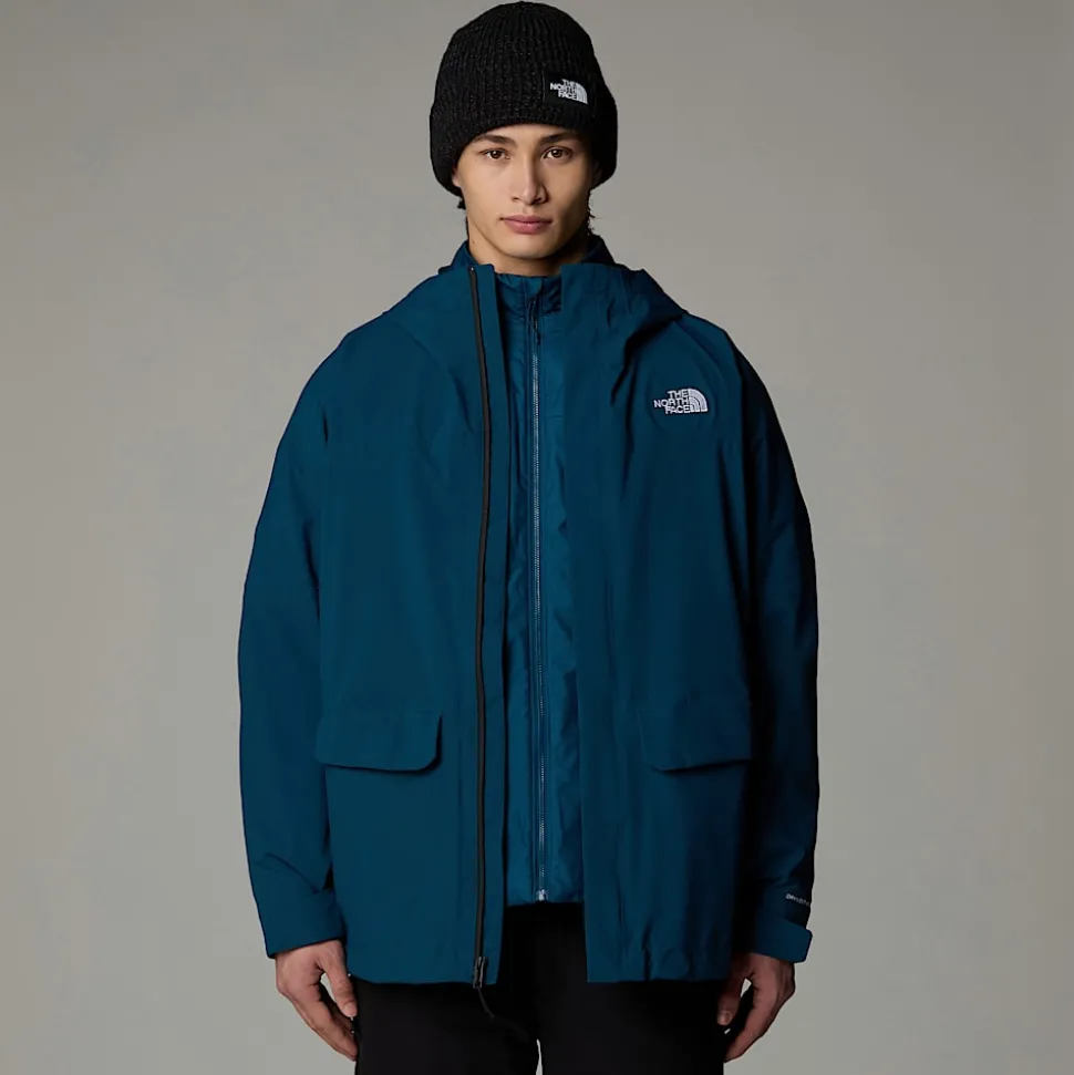 Hot The North Face DryVent™ Mono Triclimate 3-i-1 Parka Til Herrer Midnight Petrol