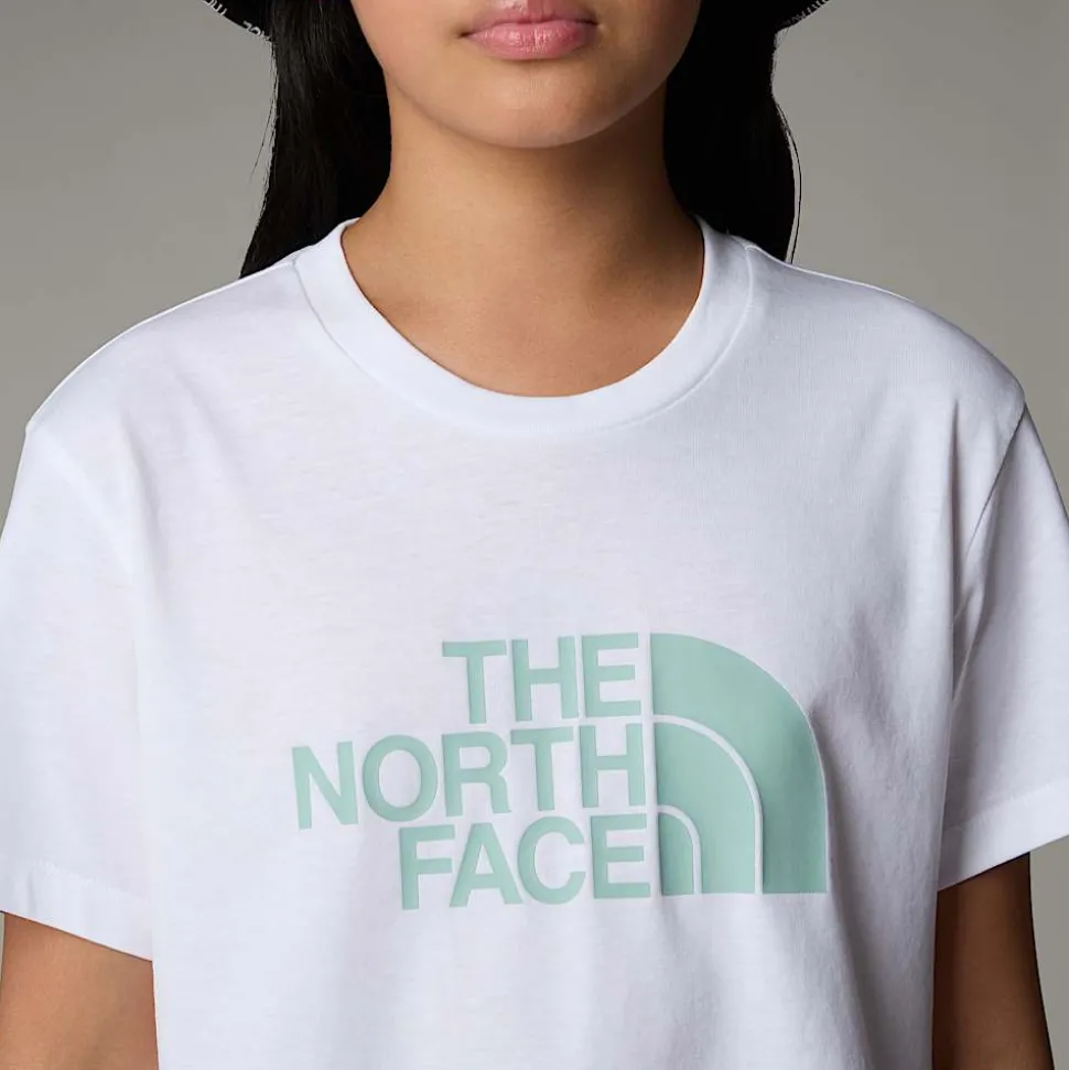 Online The North Face Easy Cropped T-shirt Til Piger TNF White