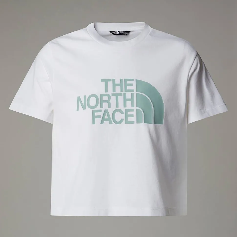 Online The North Face Easy Cropped T-shirt Til Piger TNF White