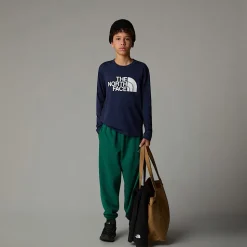 Discount The North Face Easy T-shirt Med Lange ærmer Til Unge Summit Navy