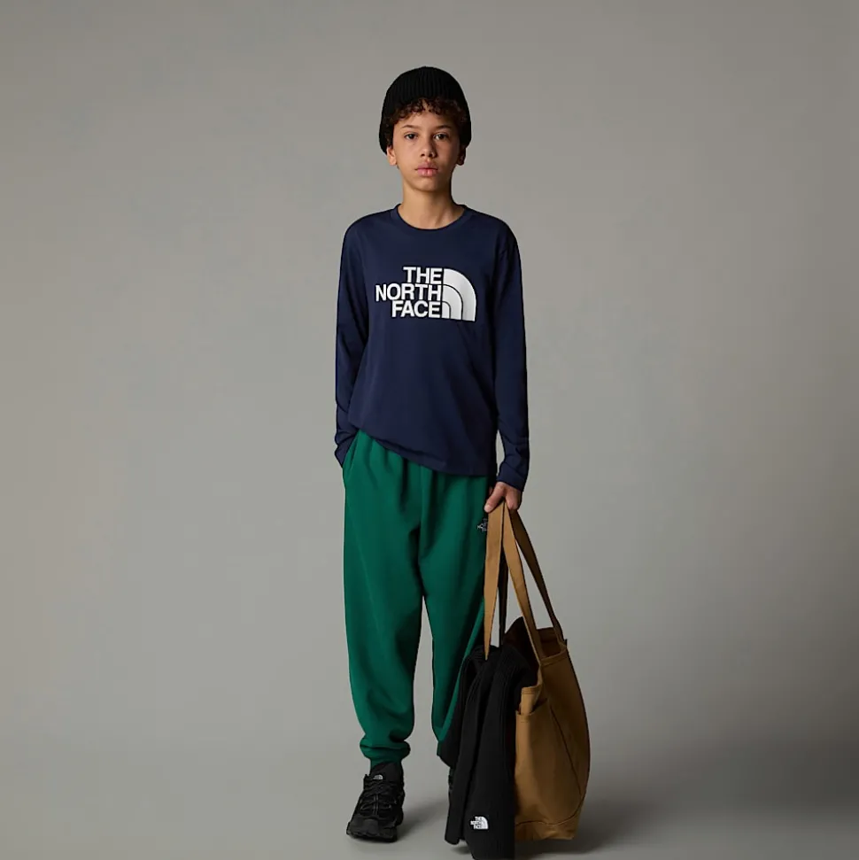 Discount The North Face Easy T-shirt Med Lange ærmer Til Unge Summit Navy