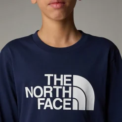 Discount The North Face Easy T-shirt Med Lange ærmer Til Unge Summit Navy