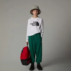 Hot The North Face Easy T-shirt Med Lange ærmer Til Unge TNF White