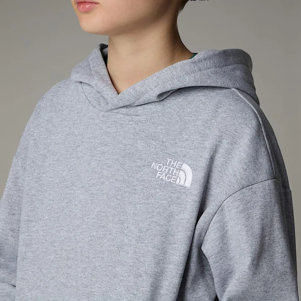 Store The North Face Essential Oversized Hættetrøje Til Unge TNF Light Grey Heather