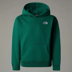 New The North Face Essential Oversized Hættetrøje Til Unge Evergreen