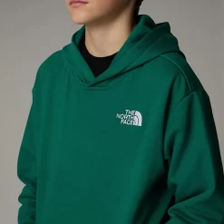 New The North Face Essential Oversized Hættetrøje Til Unge Evergreen