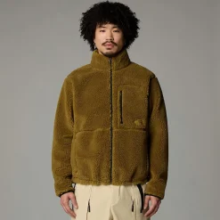 Cheap The North Face Extreme Pile Fleece Med Lynlås Til Herrer Moss Green-TNF Black