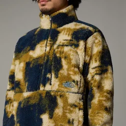 Clearance The North Face Extreme Pile Pullover Fleece Til Herrer Midnight Petrol TNF Bleach Dye Print-TNF Black
