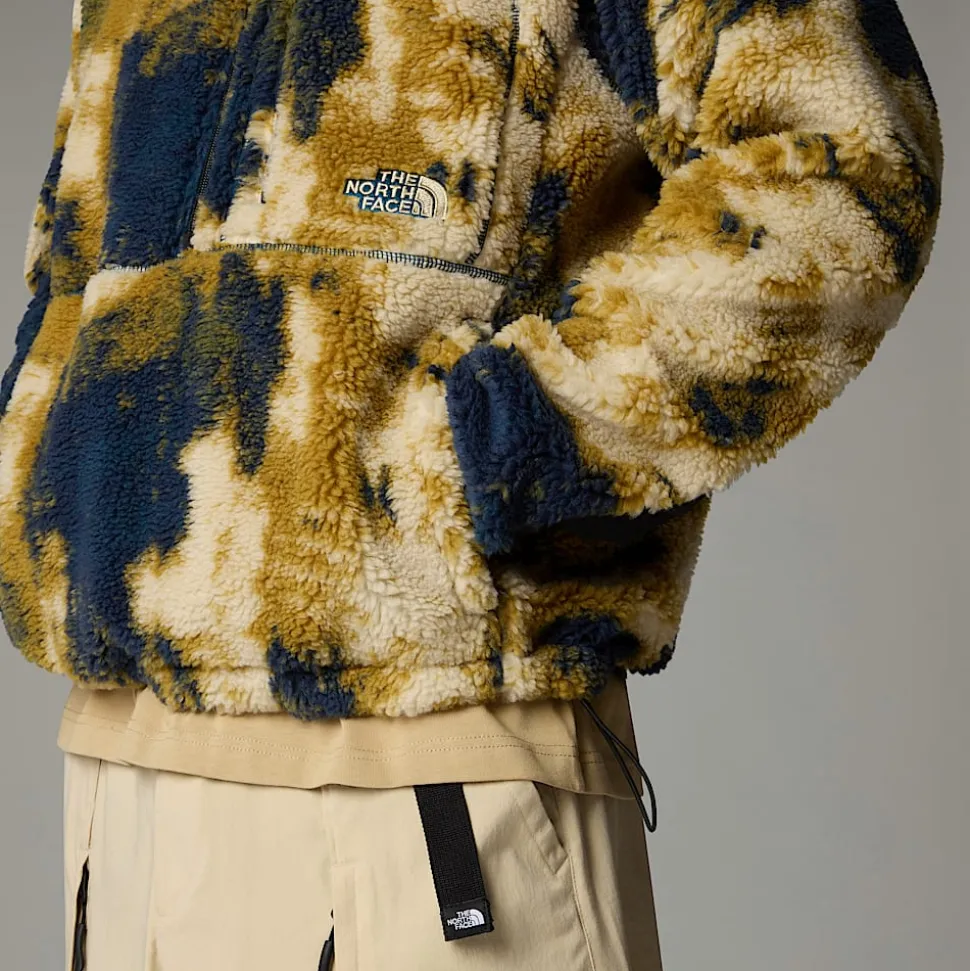 Clearance The North Face Extreme Pile Pullover Fleece Til Herrer Midnight Petrol TNF Bleach Dye Print-TNF Black