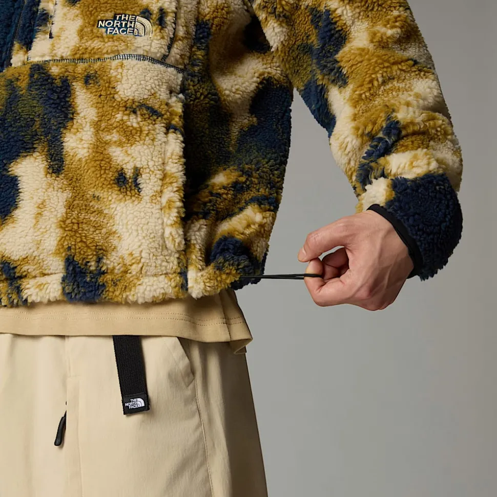 Clearance The North Face Extreme Pile Pullover Fleece Til Herrer Midnight Petrol TNF Bleach Dye Print-TNF Black