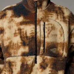 Cheap The North Face Extreme Pile Pullover Fleece Til Damer Gravel TNF Bleach Dye Print-TNF Black
