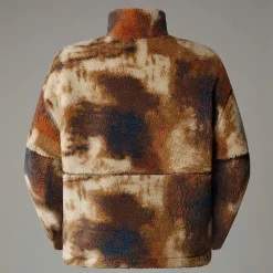 Cheap The North Face Extreme Pile Pullover Fleece Til Damer Gravel TNF Bleach Dye Print-TNF Black