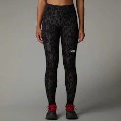 Sale The North Face Flex High Rise Leggings Med Print I Ankellængde Til Damer Asphalt Grey Patchwork Print