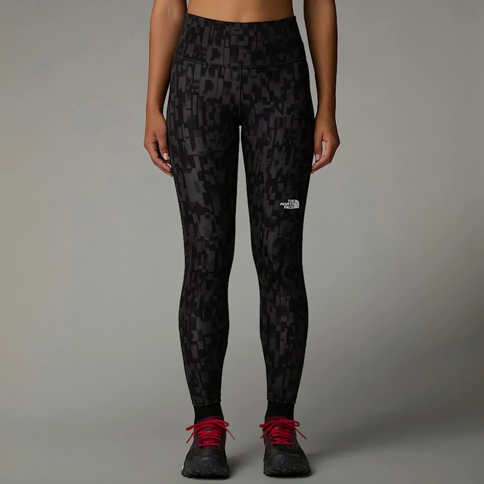 Sale The North Face Flex High Rise Leggings Med Print I Ankellængde Til Damer Asphalt Grey Patchwork Print
