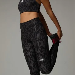 Sale The North Face Flex High Rise Leggings Med Print I Ankellængde Til Damer Asphalt Grey Patchwork Print