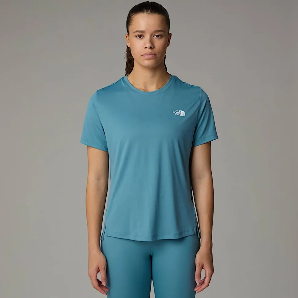 Clearance The North Face Flex T-shirt Til Damer Algae Blue