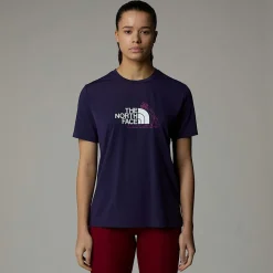 Cheap The North Face Foundation Mountain T-shirt Til Damer Eternal Purple
