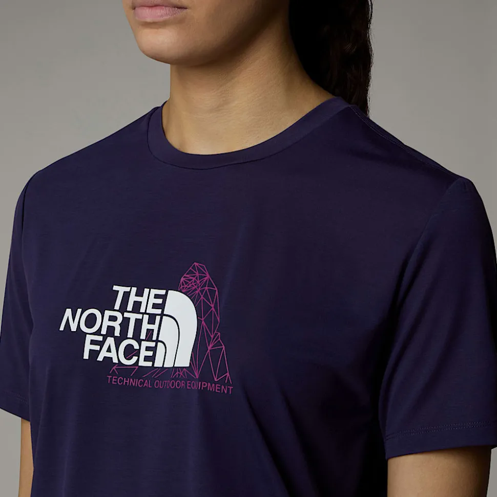 Cheap The North Face Foundation Mountain T-shirt Til Damer Eternal Purple