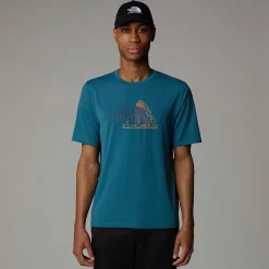 New The North Face Foundation Mountain T-shirt Til Herrer MALLARD BLUE