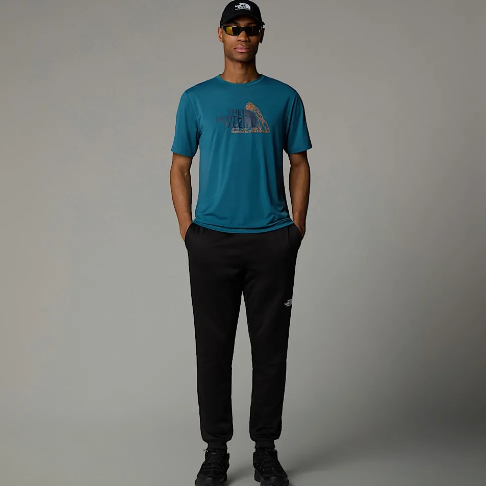 New The North Face Foundation Mountain T-shirt Til Herrer MALLARD BLUE