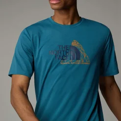 New The North Face Foundation Mountain T-shirt Til Herrer MALLARD BLUE