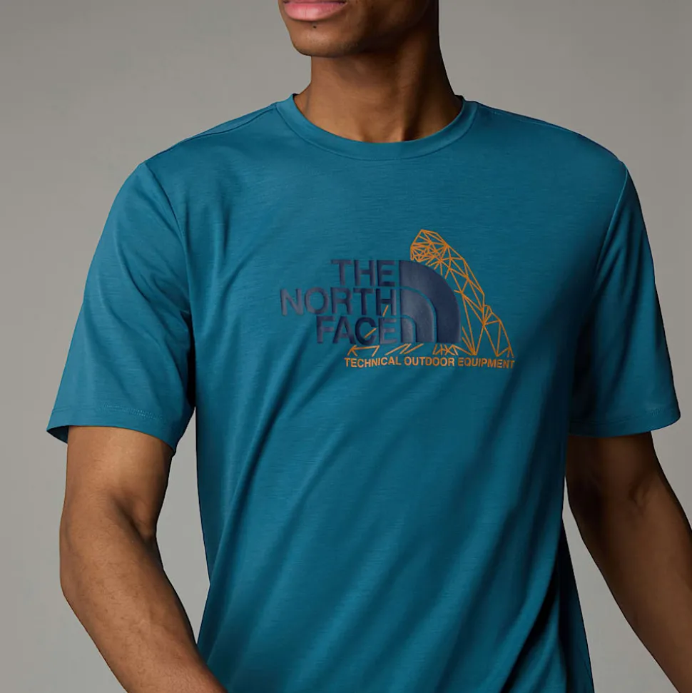 New The North Face Foundation Mountain T-shirt Til Herrer MALLARD BLUE