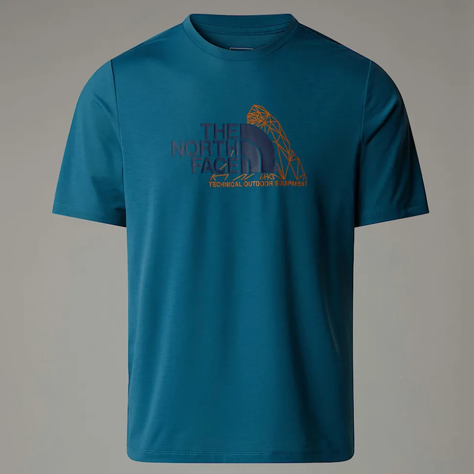 New The North Face Foundation Mountain T-shirt Til Herrer MALLARD BLUE