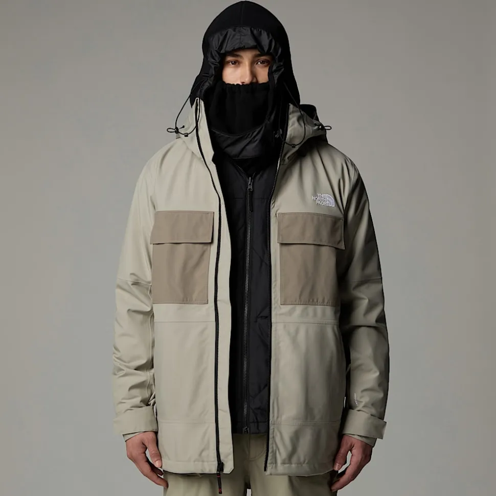 Best Sale The North Face Fourbarrel Triclimate 3-i-1 Jakke Til Herrer Clay Grey-TNF Black