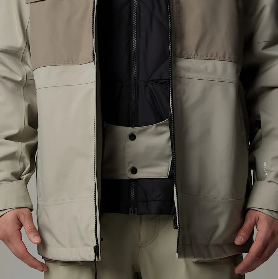 Best Sale The North Face Fourbarrel Triclimate 3-i-1 Jakke Til Herrer Clay Grey-TNF Black