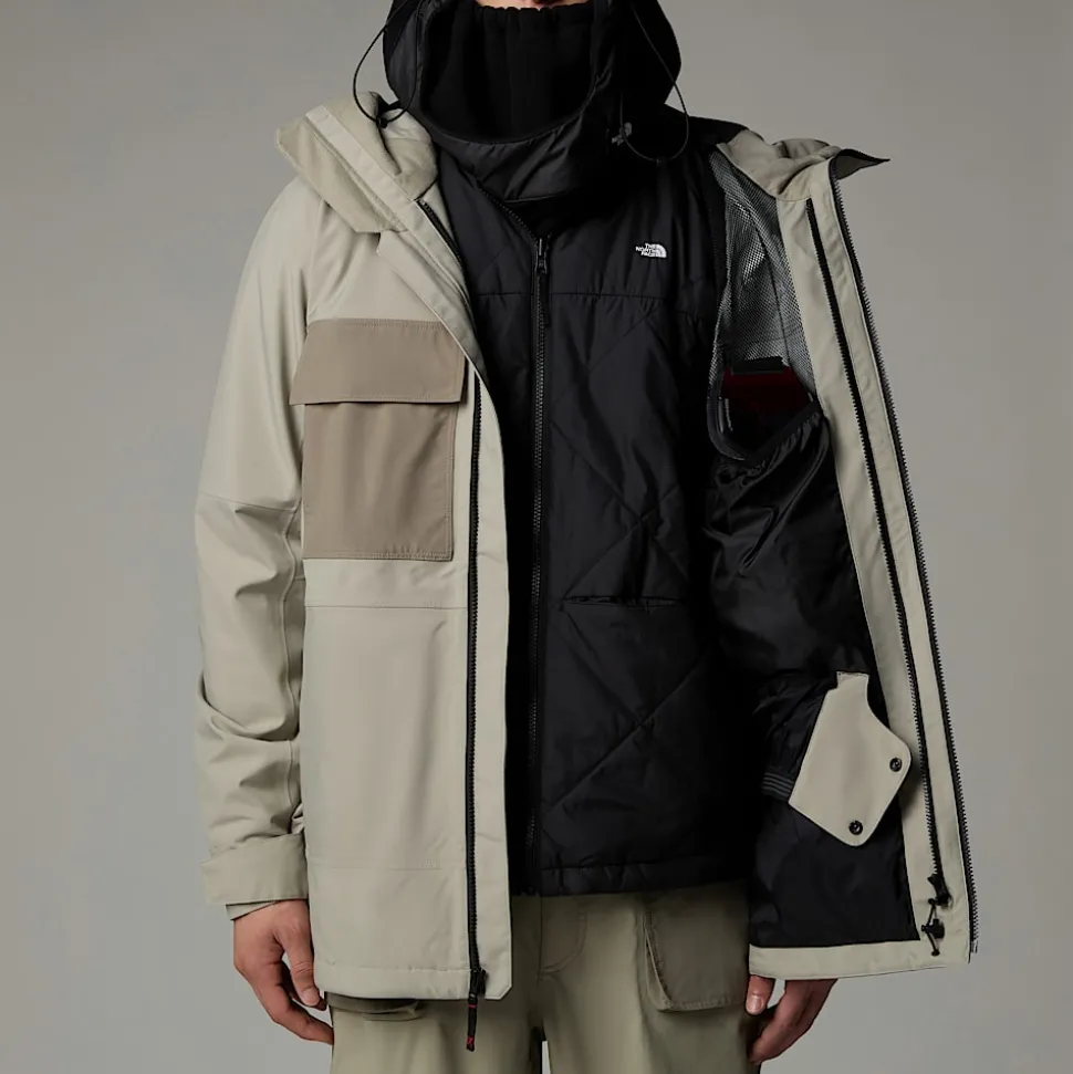 Best Sale The North Face Fourbarrel Triclimate 3-i-1 Jakke Til Herrer Clay Grey-TNF Black