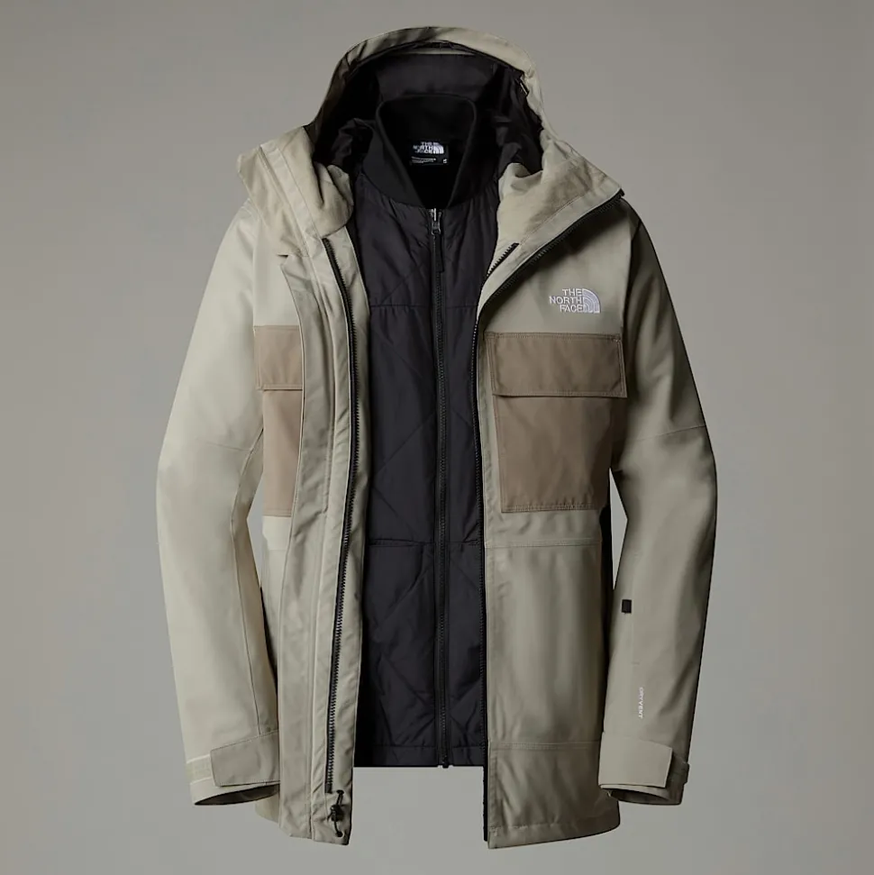Best Sale The North Face Fourbarrel Triclimate 3-i-1 Jakke Til Herrer Clay Grey-TNF Black