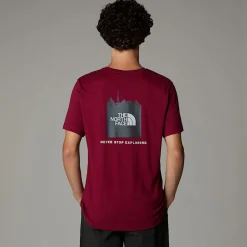 Shop The North Face France Redbox T-shirt Til Herrer Beetroot - Anthracite Grey - White Dune