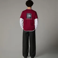 Shop The North Face France Redbox T-shirt Til Herrer Beetroot - Anthracite Grey - White Dune