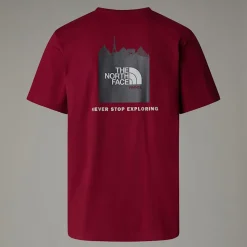 Shop The North Face France Redbox T-shirt Til Herrer Beetroot - Anthracite Grey - White Dune