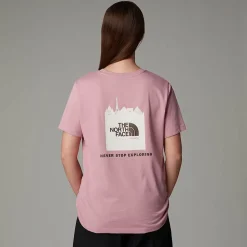 Shop The North Face France Redbox T-shirt Til Damer Mauve -White Dune - Smokey Brown