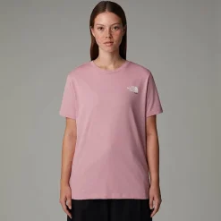 Shop The North Face France Redbox T-shirt Til Damer Mauve -White Dune - Smokey Brown